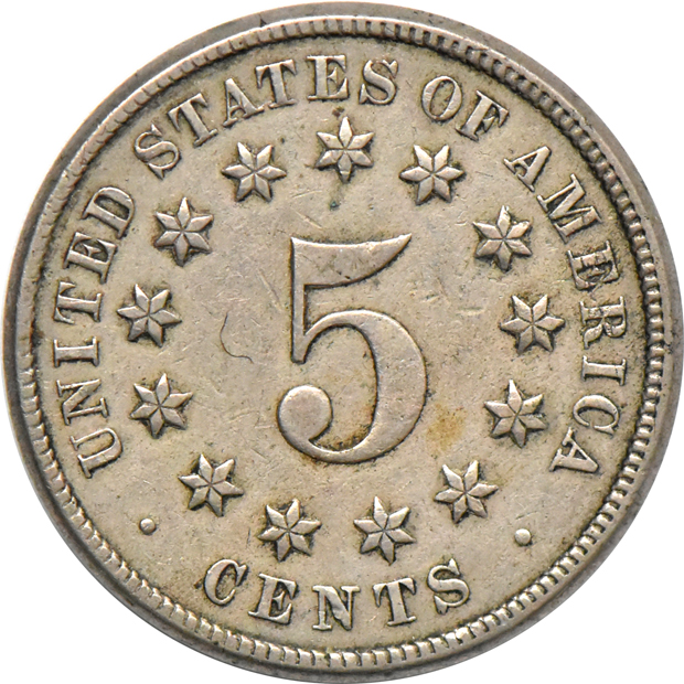 1875 Nickel, XF-40