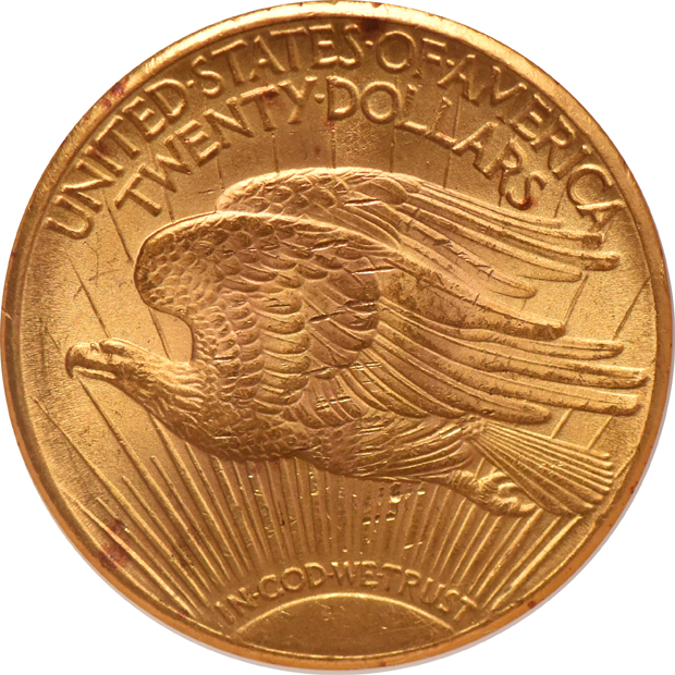 1927 Gold $20 NGC, MS-61
