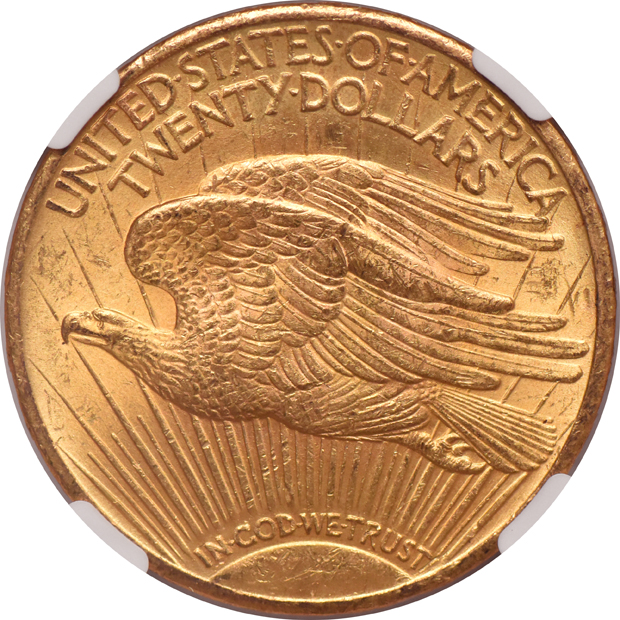 1924 Gold $20 NGC, MS-63