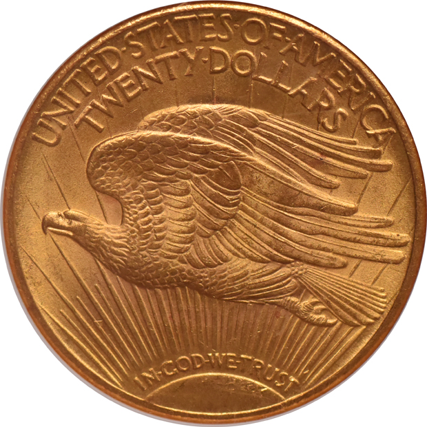 1924 Gold $20 NGC, MS-63