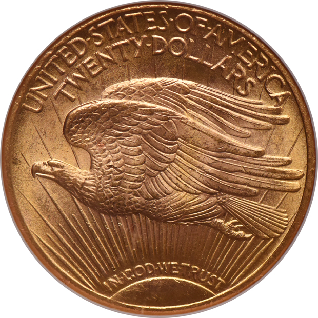 1924 Gold $20 NGC, MS-63
