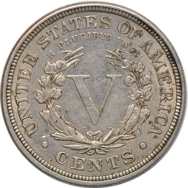 1884 Nickel, AU-58