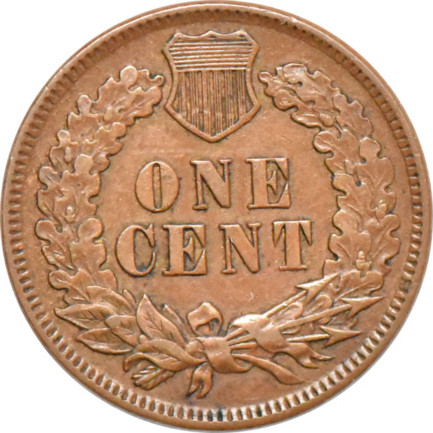1873 Cent Open 3, AU-58