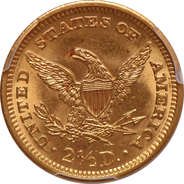 1905 Gold $2.50 PCGS, MS-63