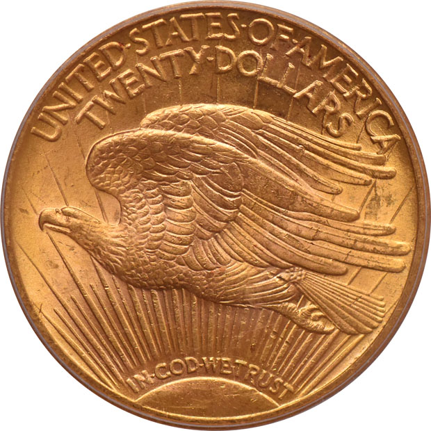 1924 Gold $20 PCGS, MS-63