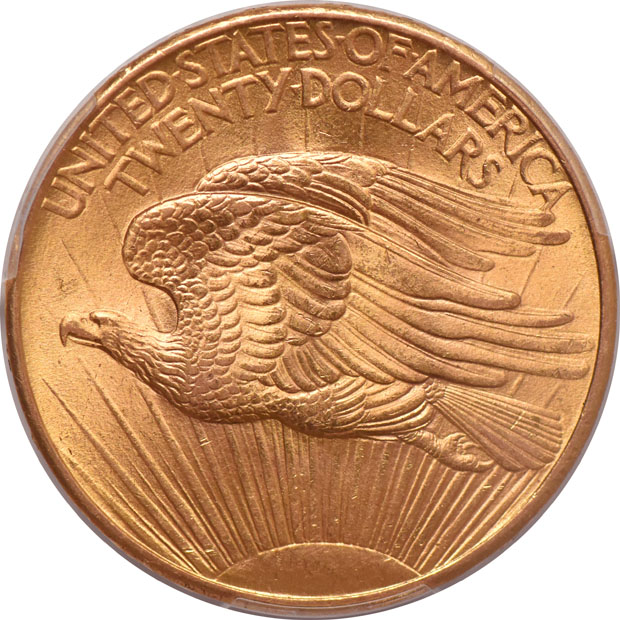 1908 Gold $20 NO MOTTO PCGS, MS-64