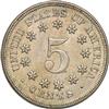 1867 Nickel No Rays, AU-55