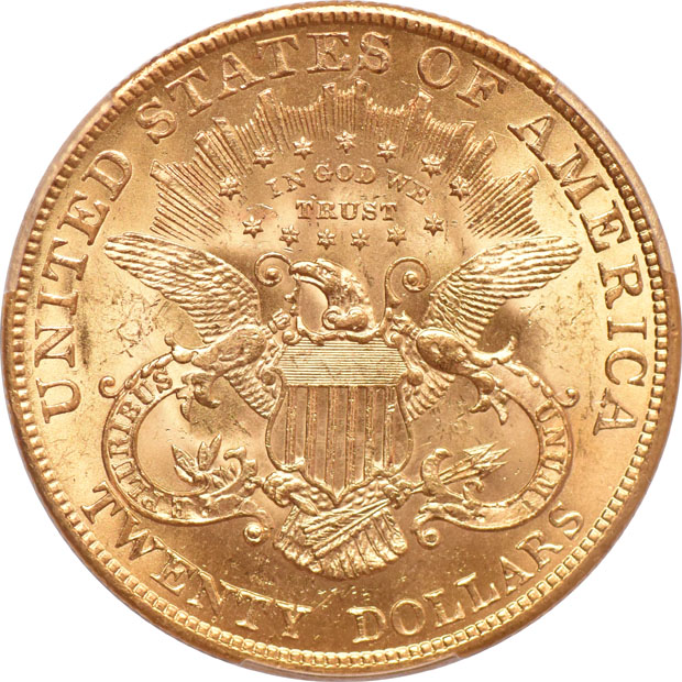 1904 Gold $20 PCGS, MS-62