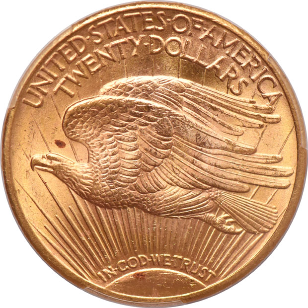 1924 Gold $20 PCGS, MS-62