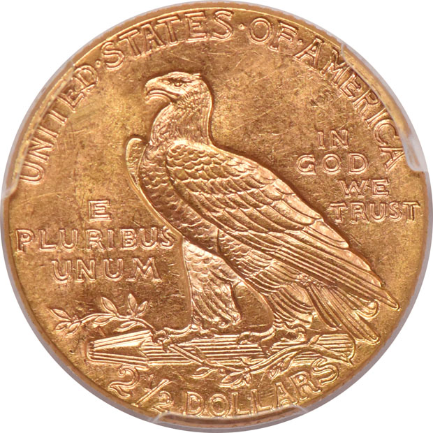 1927 Gold $2.50 PCGS, MS-63