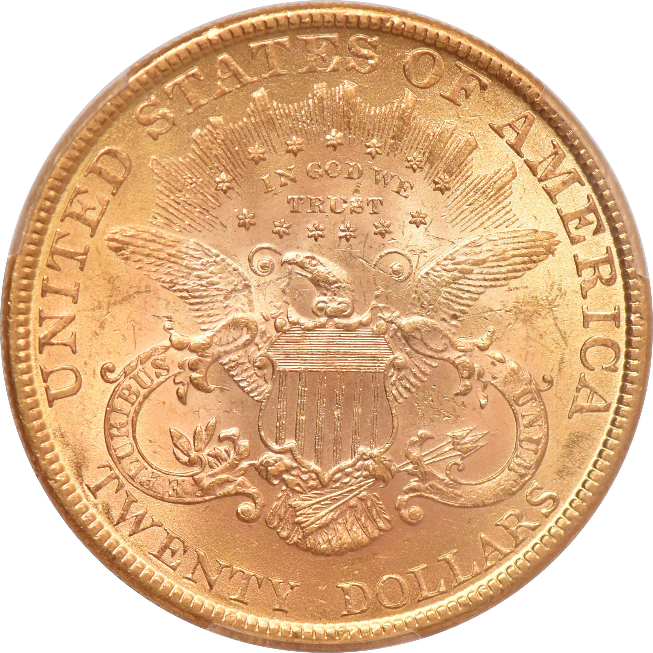 1896 Gold $20 PCGS, MS-62