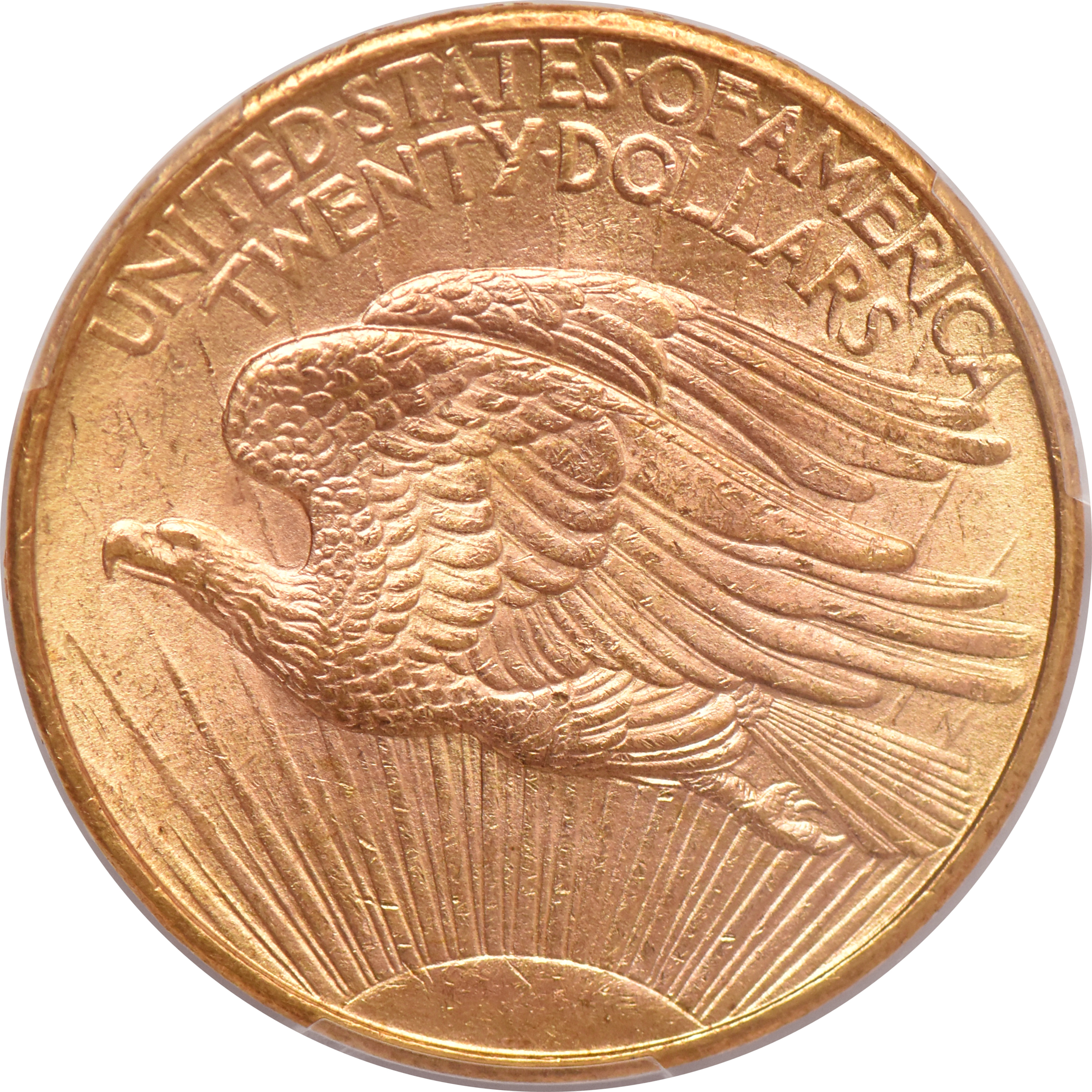 1908 Gold $20 NO MOTTO PCGS, MS-63