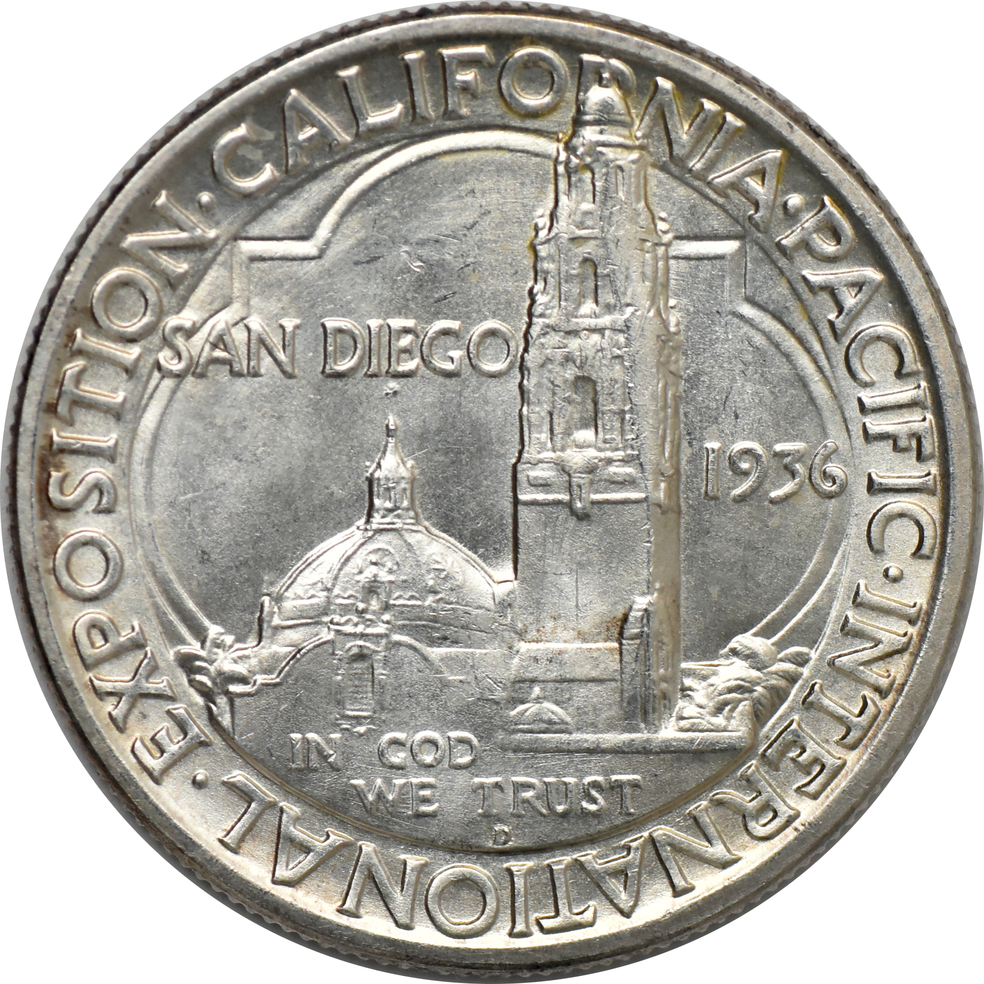 1936-D Half Dollar San Diego, MS-64