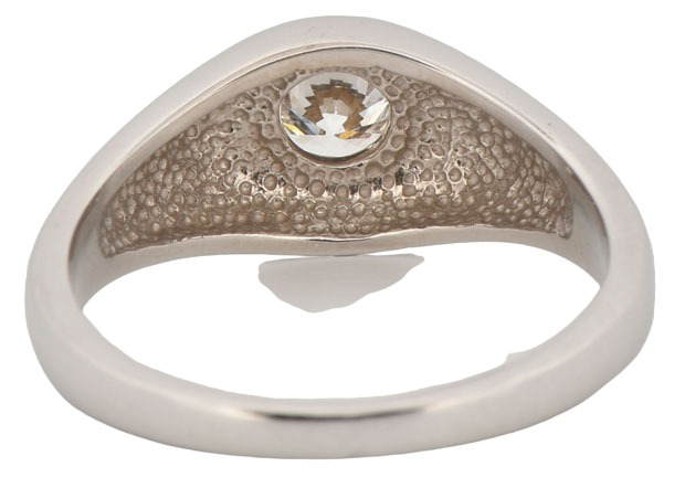 14K White Gold Men's Wedding Band, .76 Carat, SI2 Clarity, H-I Color, 4.1 dwt, Ring Size 10.25