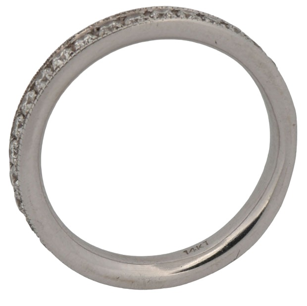 14K White Gold Estate Ring with Approximately .60 Carat Total Weight, SI Clarity, I Color, 2.0 dwt, Ring Size 6