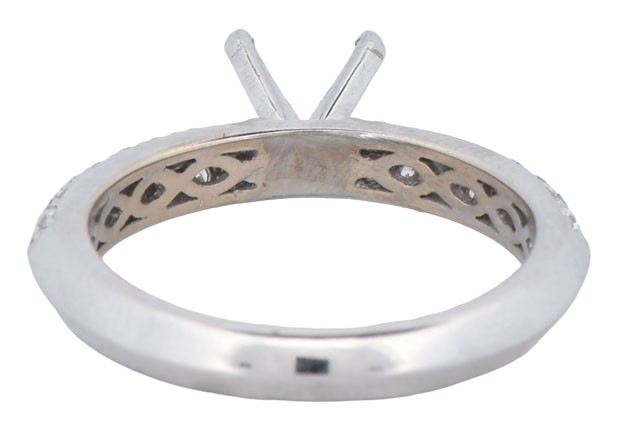 14K White Gold Diamond Ring .40 Carat Total Weight, SI1 Clarity, G Color