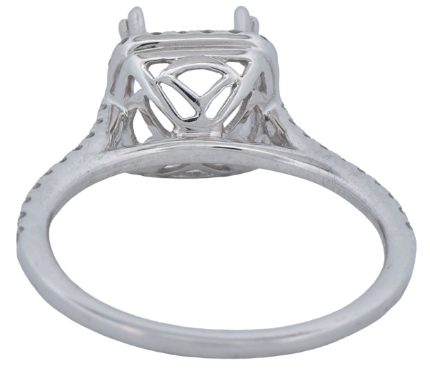 14K White Gold Semi Mount with .30 Carat Total Weight.