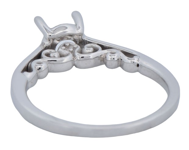 14K Yellow Gold Diamond Semi Mount with .46 Carat Total Weight, 3.2 dwt, Ring Size 6.25