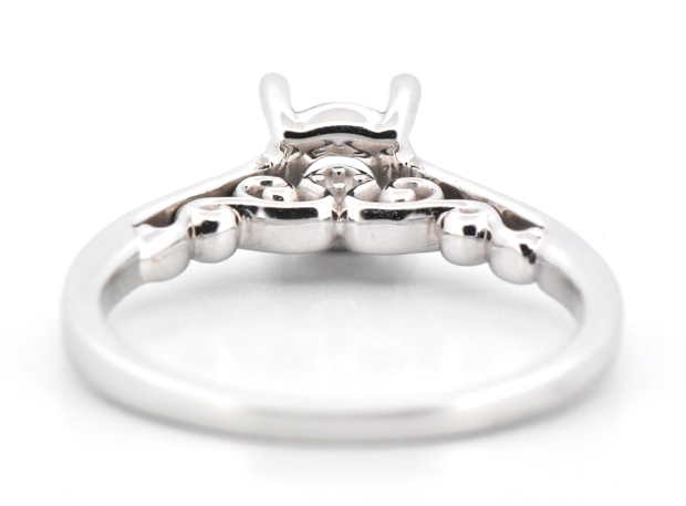 14K White Gold Semi Mount.