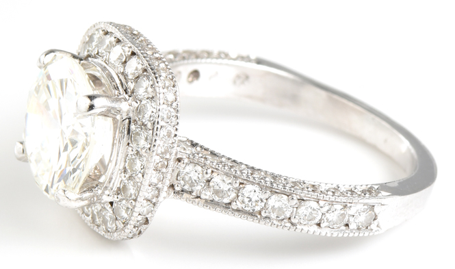 14K Yellow Gold Solitaire Engagement Ring with a 2.14 Carat Round Brilliant Diamond, SI1 Clarity, I Color, GIA #6167812196.