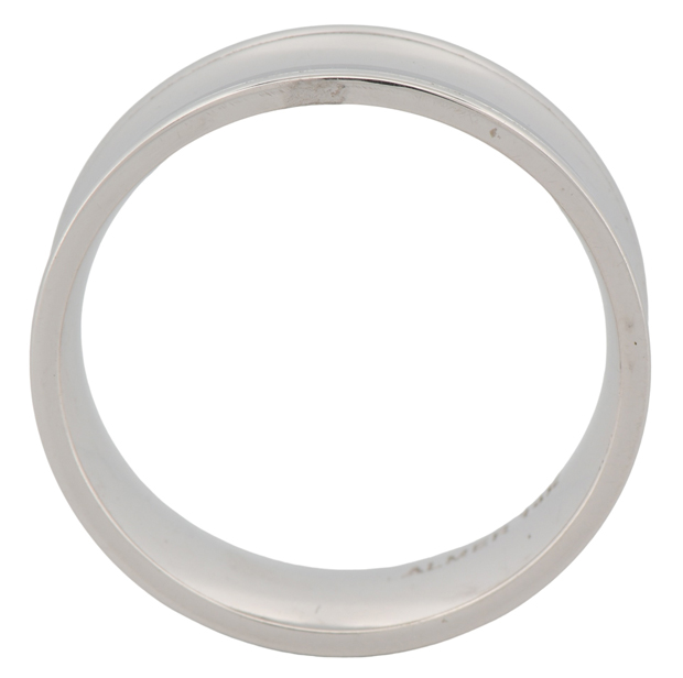 14K White Gold 5mm Comfort Fit Band. Finger Size 9.