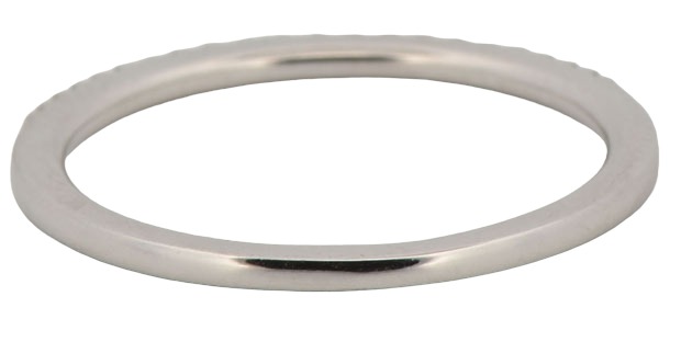 14K White Gold Diamond Band with .09 Carat Total Weight in Round Cut Diamonds, SI1 Clarity, H Color. Finger Size 6.5.