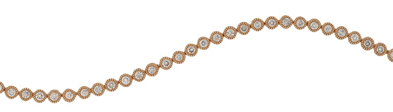 14K White Gold Diamond Bracleet with 2.55 Carat Total Weight in Round Diamonds, SI12 Clarity, H-I Color