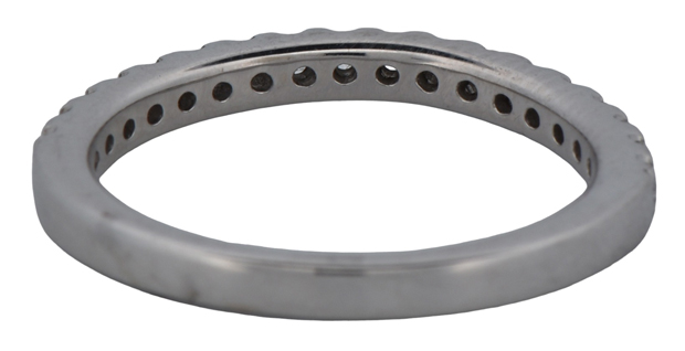 14K White Gold Wedding Band with .34 Carat Total Weight in Diamonds, SI1 Clarity, G-H Color