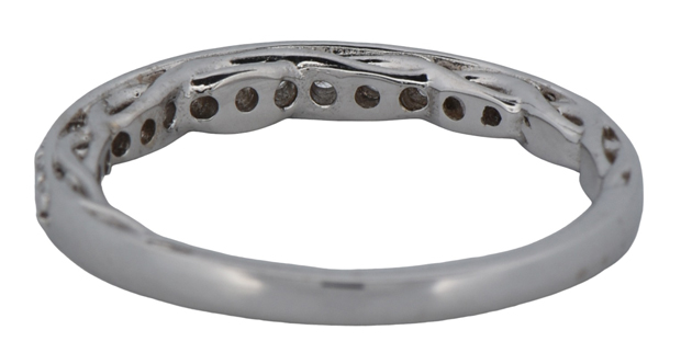14K White Gold Diamond Band with .28 Carat Total Weight in Round Diamonds, SI Clarity, G-H Color