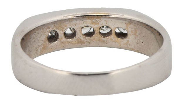 18K White Gold Diamond Band with Approximately .70 Carat Total Weight in Round Brilliant Diamonds, I1 Clarity. I Color