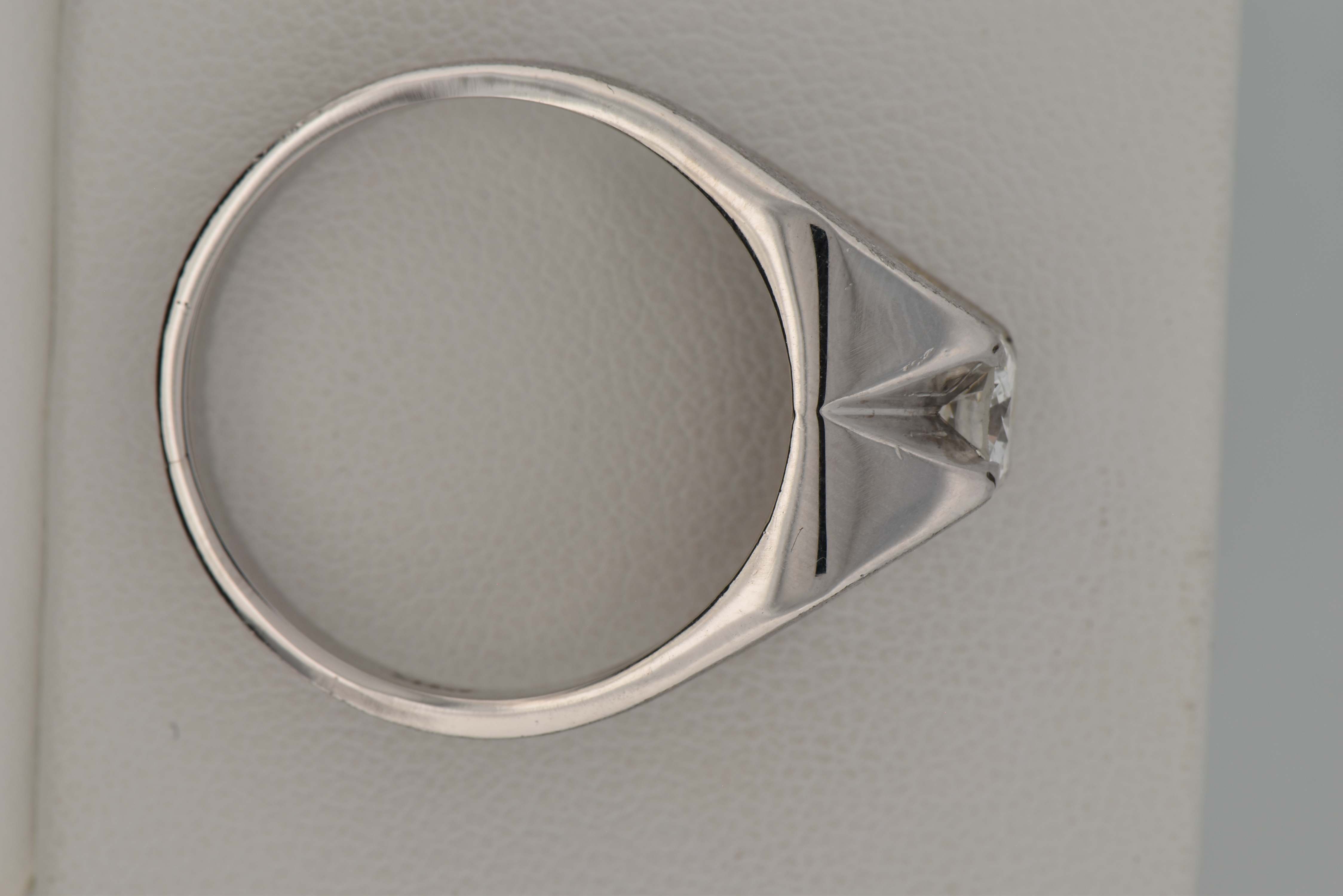 14K White Gold Diamond Ring with an Approximate .60 Carat Round Brilliant, SI2 Clarity, H Color