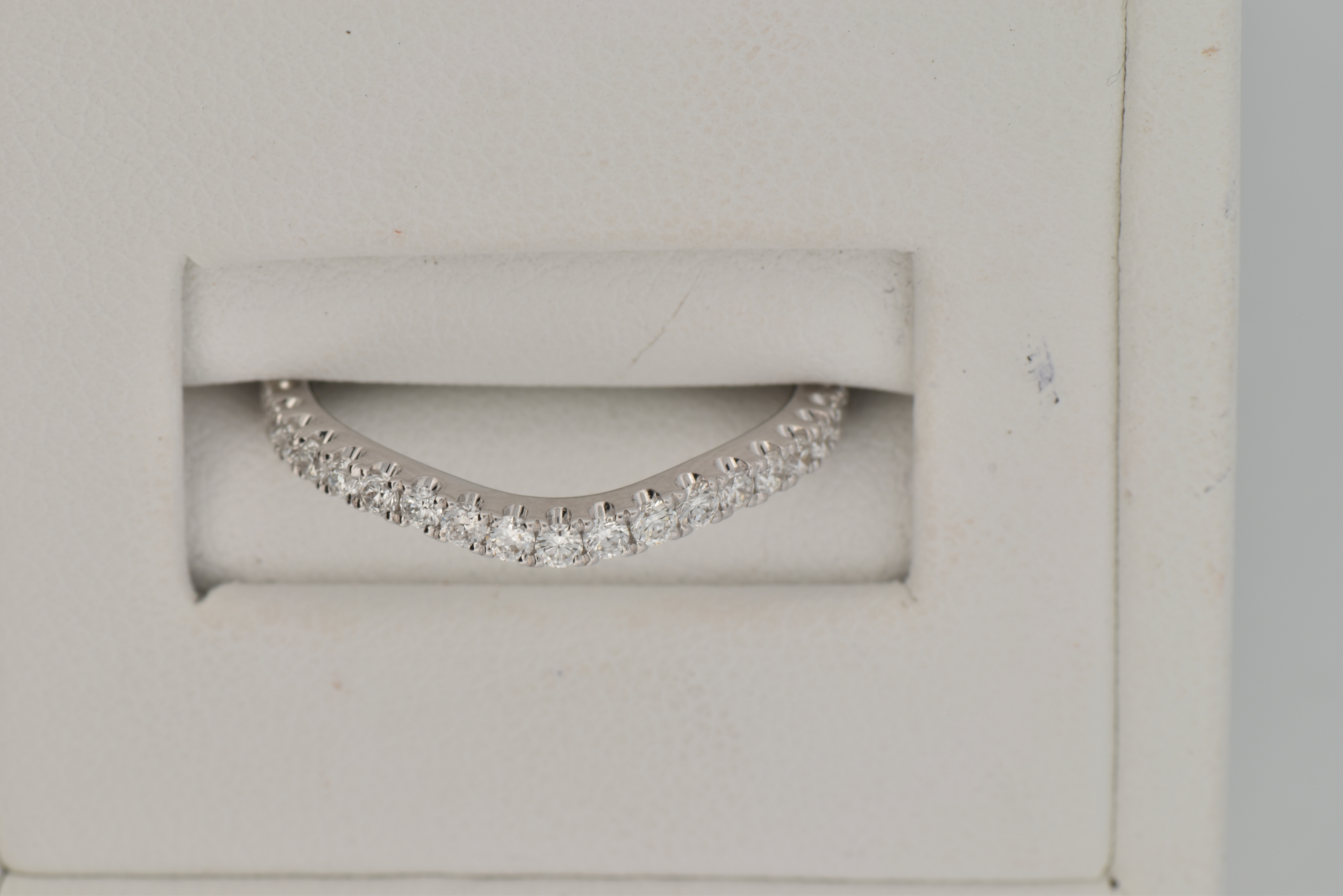 14K White Gold Diamond Band with .32 Carat Total Weight in Round Brilliant Diamonds, SI1 Clarity, G-H Color