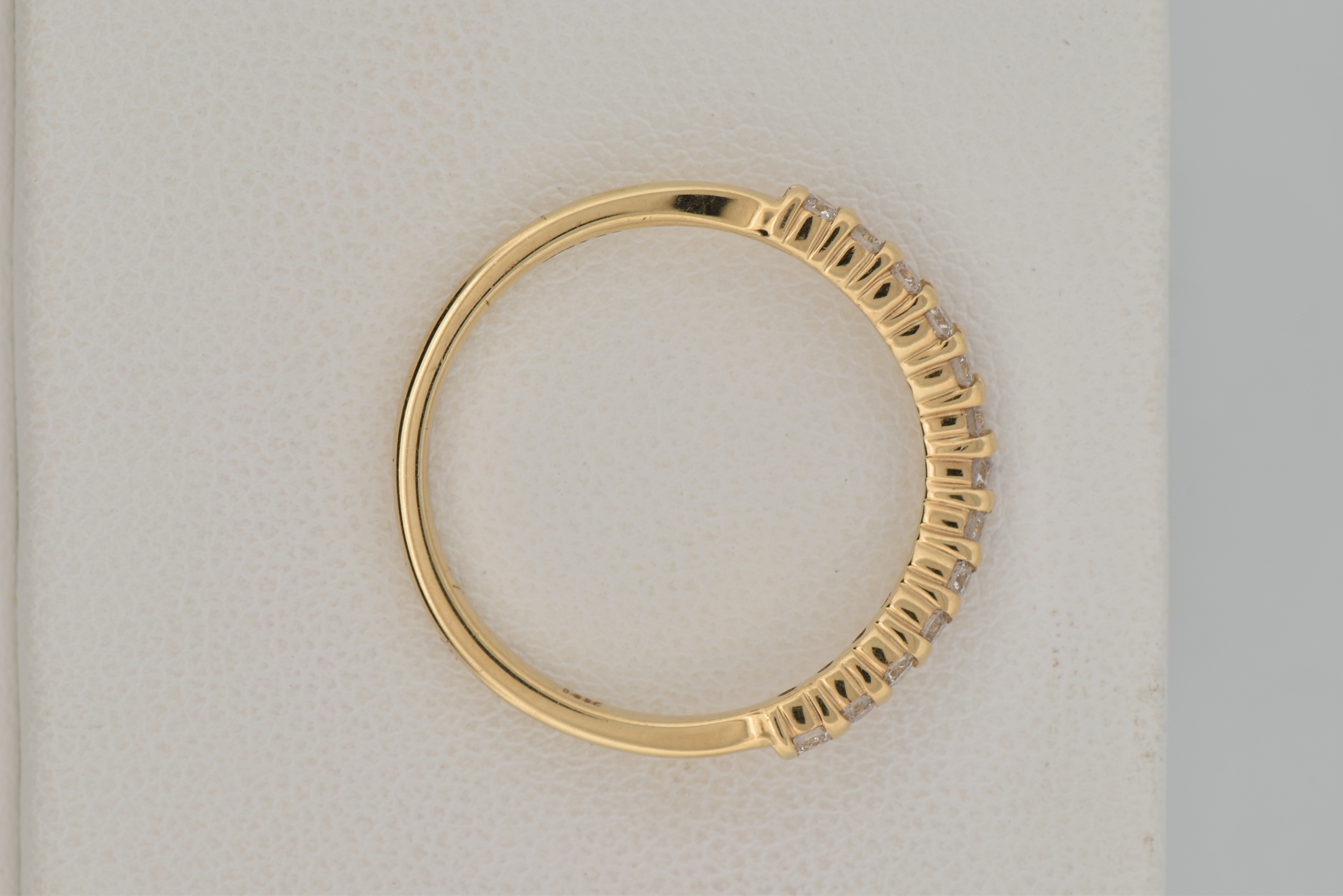 14K Yellow Gold Diamond Band with .28 Carat Total Weight, SI Clarity, G-H Color