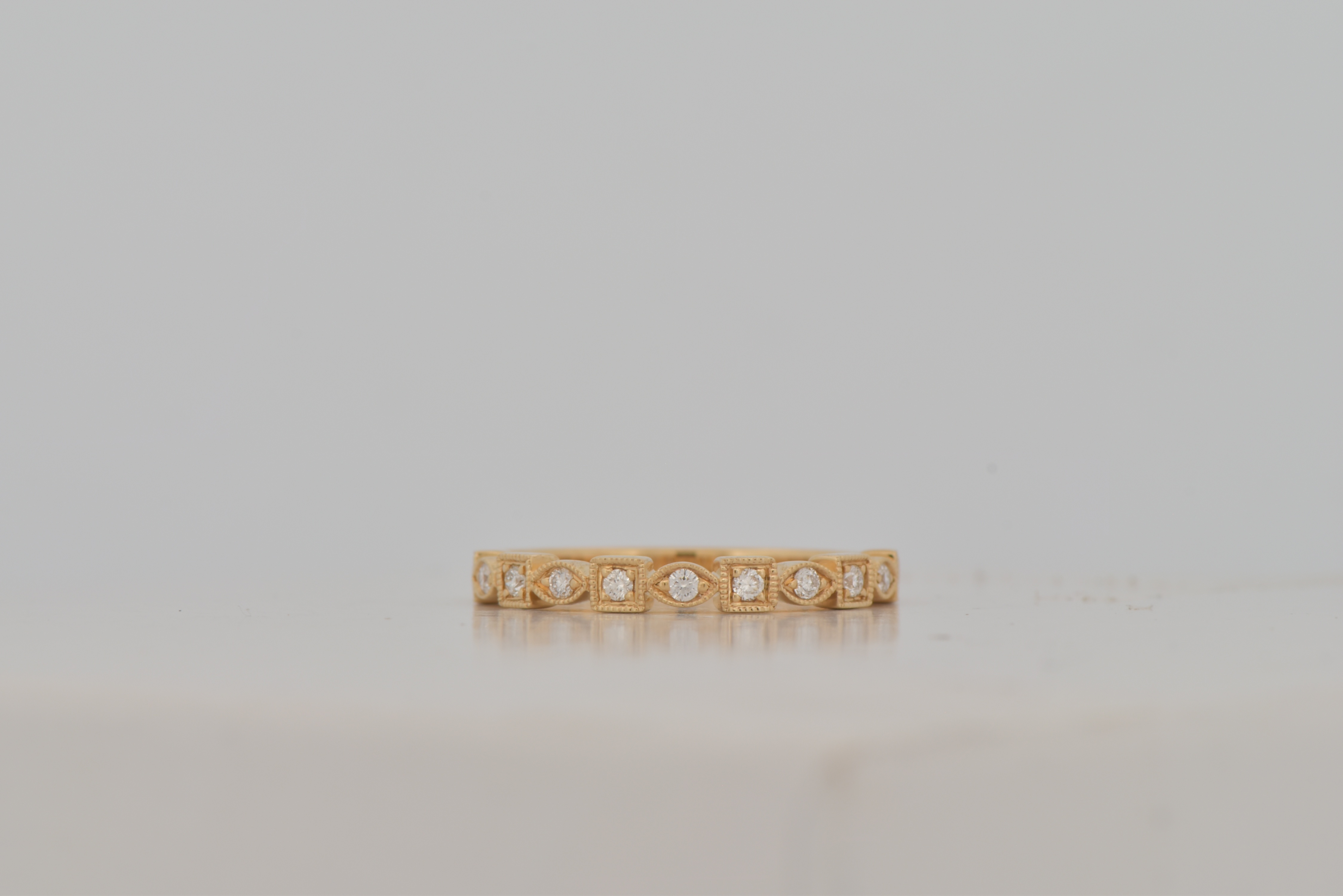 14K White Gold Diamond Band with .33 Carat Total Weight, SI Clarity, G-H Color