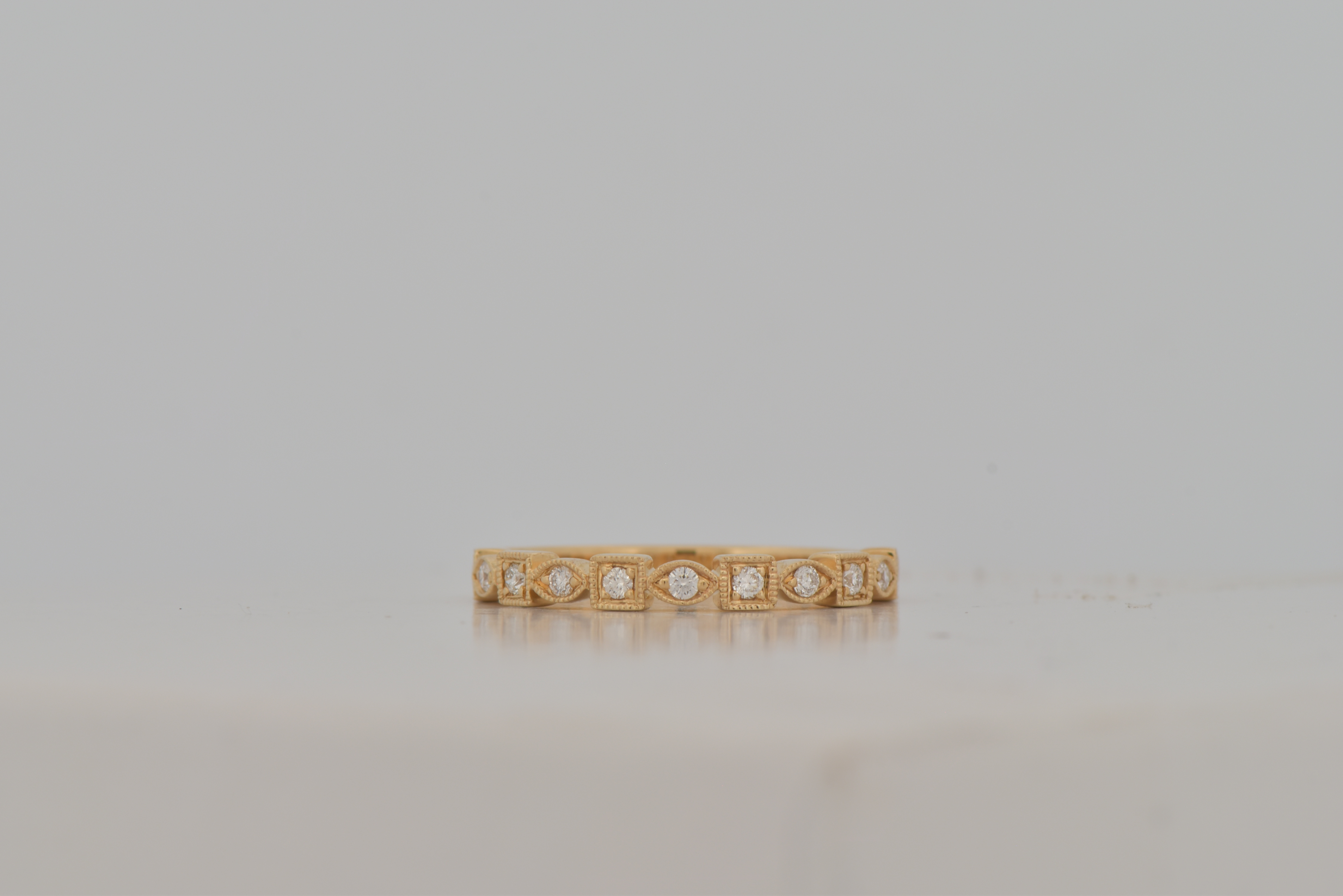 14K White Gold Diamond Band with .33 Carat Total Weight, SI Clarity, G-H Color