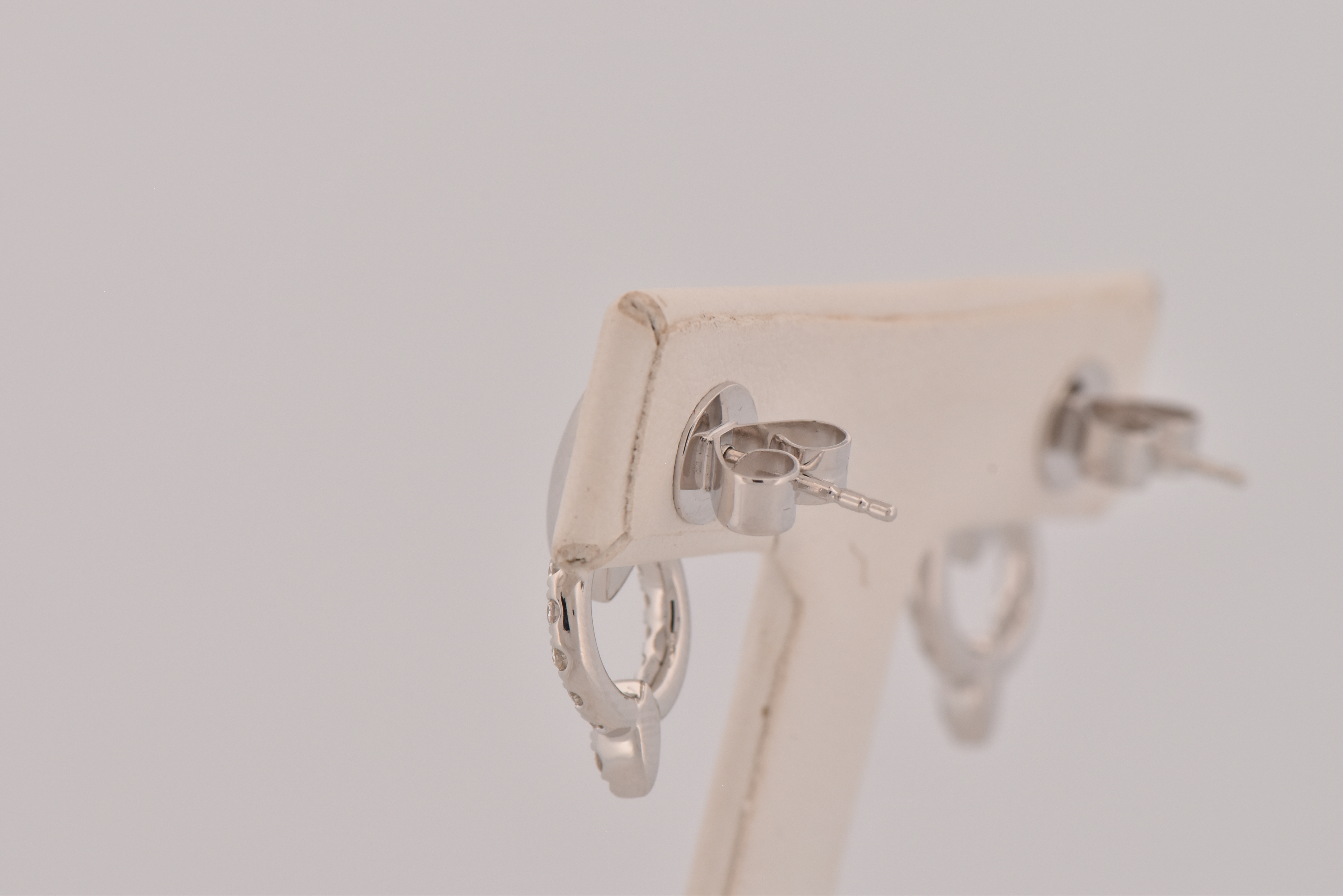 18K White Gold Diamond Earrings with .40 Carat Total Weight, SI Clarity, G-H Color
