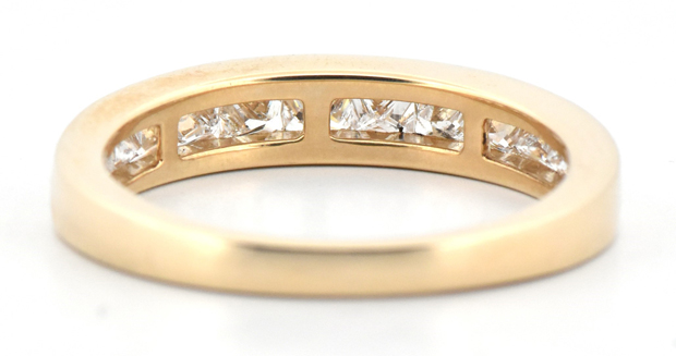 14K Yellow 1 CTW Natural Diamond Anniversary Band Size 7.5