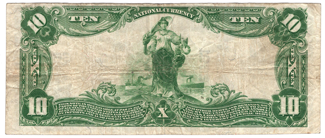1902 $10 Blue Seal - Marissa, IL Charter #6691 - VF