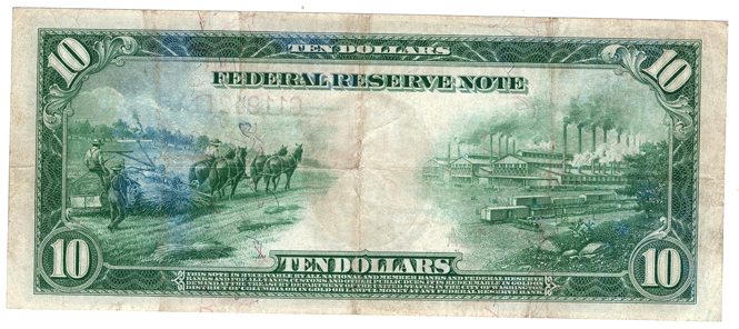 1914 $10 Chicago Red Seal - VF
