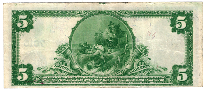 1902 $5 Blue Seal - Sparta, IL Charter #7015 - VF