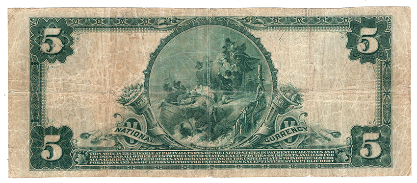 1902 $5 Blue Seal - Bethany, MO Charter #8009 - F/pinholes