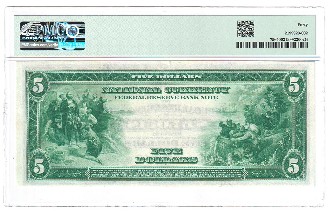 1918 $5 St. Louis Fr# 796 - PMG XF-40
