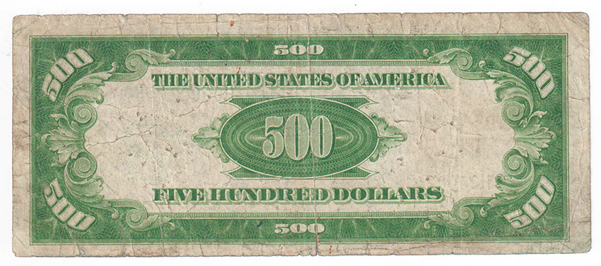 1928 $500 St. Louis - VG/paper damage