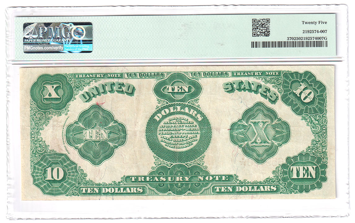 1891 $10 Fr# 370 - PMG VF-25