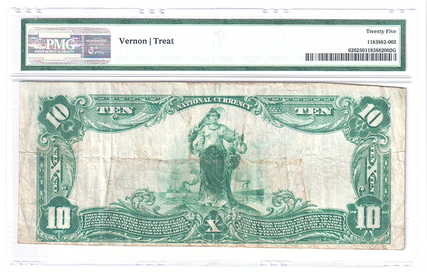 1902 $10 Blue Seal - Tamaroa, IL Charter #8629 - PMG VF-25