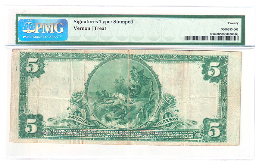 1902 $5 Blue Seal - Bridgeport, IL Charter #8347 - PMG VF-20