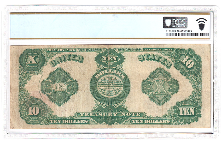 1891 $10 Fr# 369 - PCGS VF-30