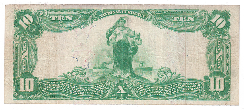 1902 $10 Blue Seal - Springdale, AR Charter #8763 - VF