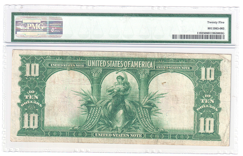1901 $10 Bison Fr# 119 - PMG VF-25