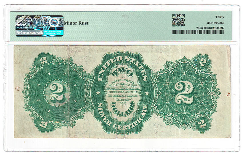 1891 $2 Fr# 245 - PMG VF-30/minor rust